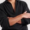 Cashmere and Silk-Blend Polo Sweater - CU Cashmere and Silk-Blend Polo Sweater - CU