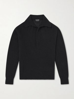 Cashmere and Silk-Blend Polo Sweater Cashmere and Silk-Blend Polo Sweater