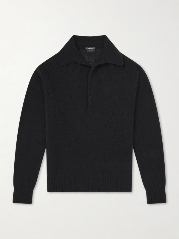 Cashmere and Silk-Blend Polo Sweater Cashmere and Silk-Blend Polo Sweater
