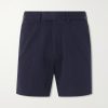 Straight-Leg Cotton-Blend Twill Shorts Straight-Leg Cotton-Blend Twill Shorts