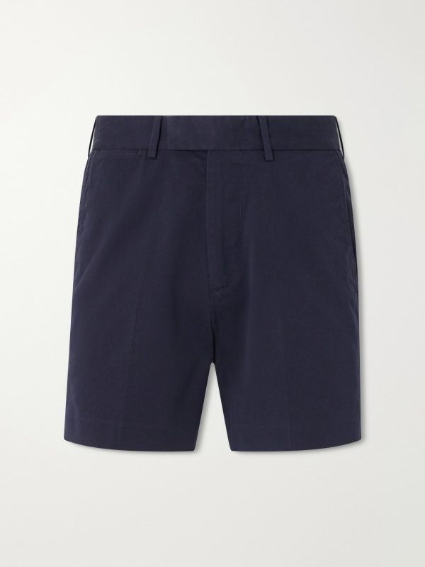 Straight-Leg Cotton-Blend Twill Shorts Straight-Leg Cotton-Blend Twill Shorts