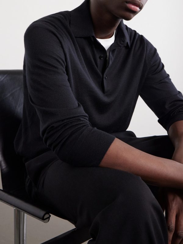 Cashmere and Silk Blend Polo Shirt - CU
