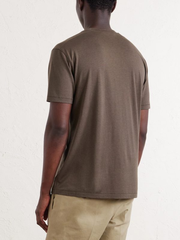 Lyocell and Cotton-Blend T-Shirt - BK Lyocell and Cotton-Blend T-Shirt - BK