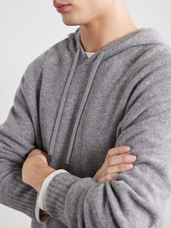 Logo-Embroidered Cashmere Hoodie - CU Logo-Embroidered Cashmere Hoodie - CU