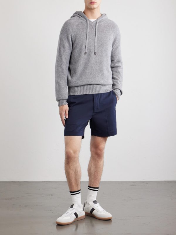 Logo-Embroidered Cashmere Hoodie - OU Logo-Embroidered Cashmere Hoodie - OU