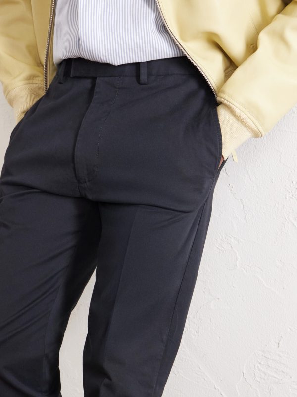 Tapered Cotton-Blend Twill Trousers - CU Tapered Cotton-Blend Twill Trousers - CU