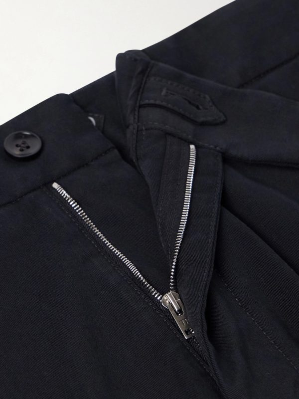 Tapered Cotton-Blend Twill Trousers - E1 Tapered Cotton-Blend Twill Trousers - E1