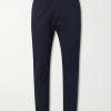 Tapered Cotton-Blend Twill Trousers Tapered Cotton-Blend Twill Trousers