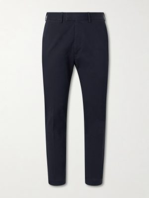 Tapered Cotton-Blend Twill Trousers Tapered Cotton-Blend Twill Trousers