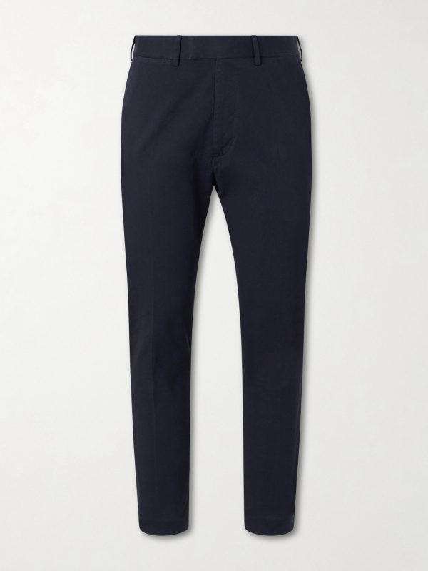 Tapered Cotton-Blend Twill Trousers Tapered Cotton-Blend Twill Trousers
