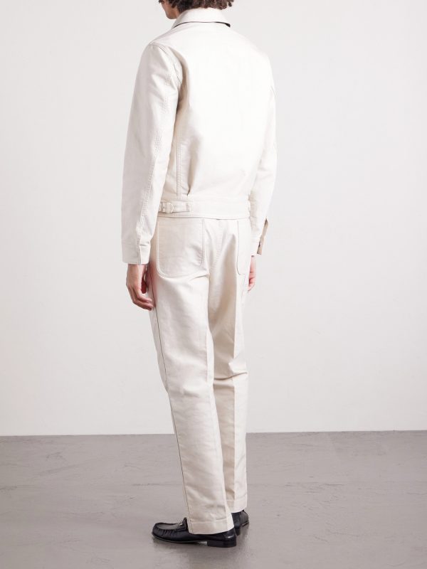 Slim-Fit Cotton-Satin Blouson Jacket - BK
