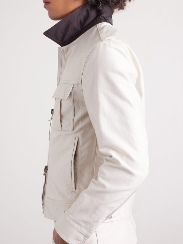 Slim-Fit Cotton-Satin Blouson Jacket - CU