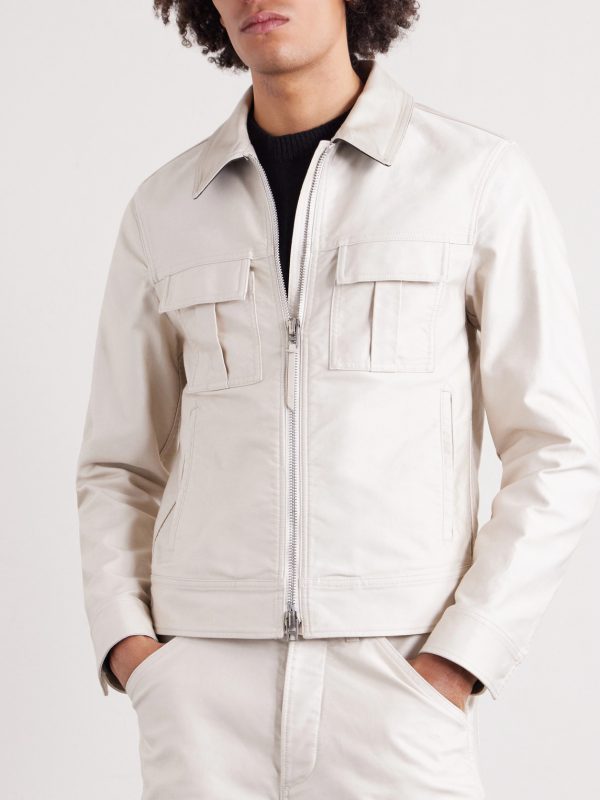 Slim-Fit Cotton-Satin Blouson Jacket - FR