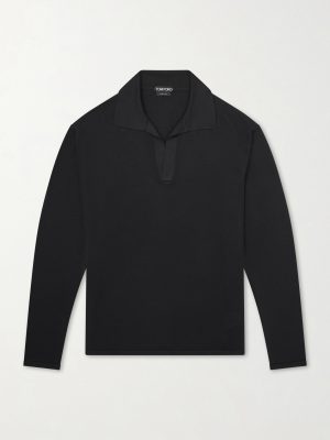 Cashmere and Silk-Blend Polo Shirt Cashmere and Silk-Blend Polo Shirt
