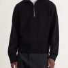 Wool and Cashmere-Blend Half-Zip Sweater - FR Wool and Cashmere-Blend Half-Zip Sweater - FR