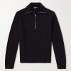 Wool and Cashmere-Blend Half-Zip Sweater Wool and Cashmere-Blend Half-Zip Sweater