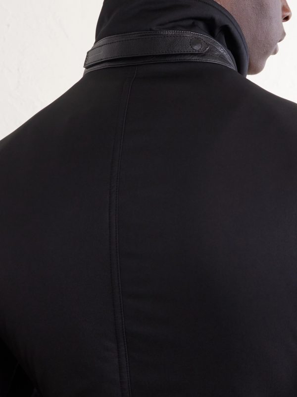 Peach Touch Leather-Trimmed Poplin Gilet - E1 Peach Touch Leather-Trimmed Poplin Gilet - E1
