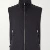 Peach Touch Leather-Trimmed Poplin Gilet Peach Touch Leather-Trimmed Poplin Gilet