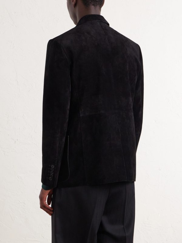 Panelled Suede Blazer - BK