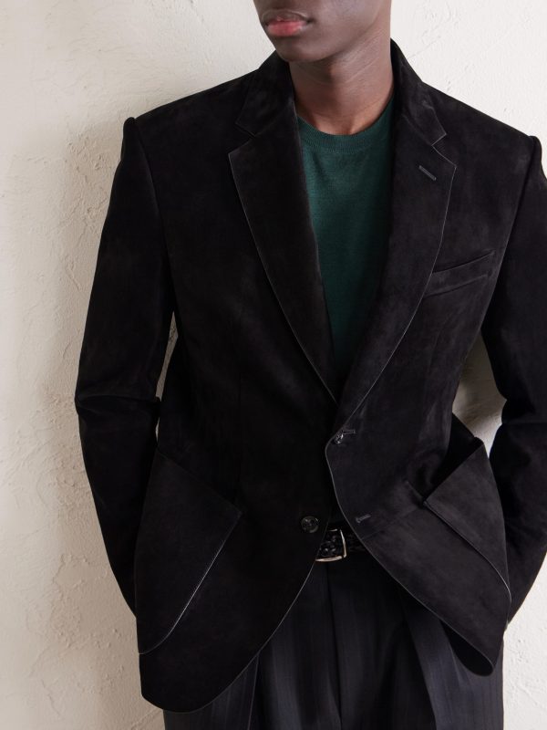 Panelled Suede Blazer - CU