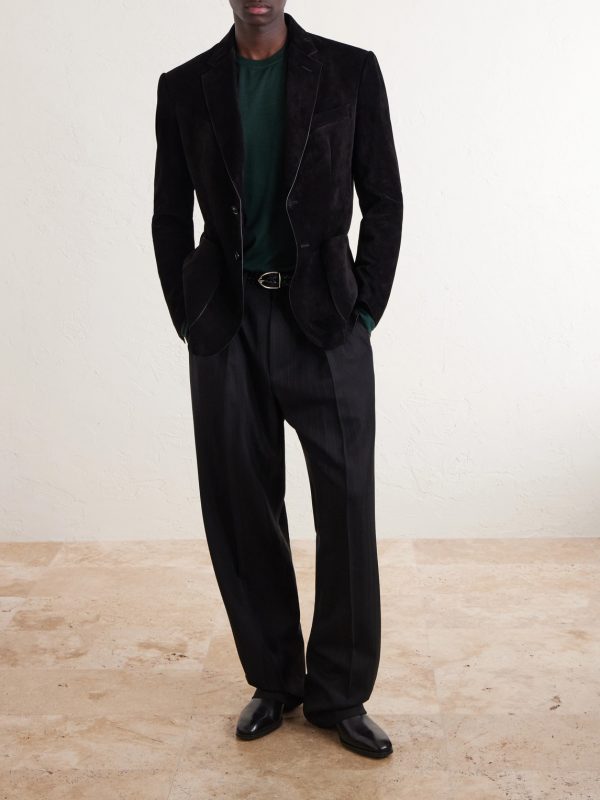 Panelled Suede Blazer - OU