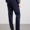 Tapered Cotton-Blend Twill Trousers - BK Tapered Cotton-Blend Twill Trousers - BK