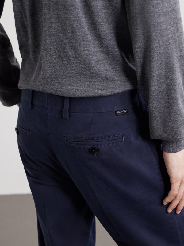 Tapered Cotton-Blend Twill Trousers - CU Tapered Cotton-Blend Twill Trousers - CU