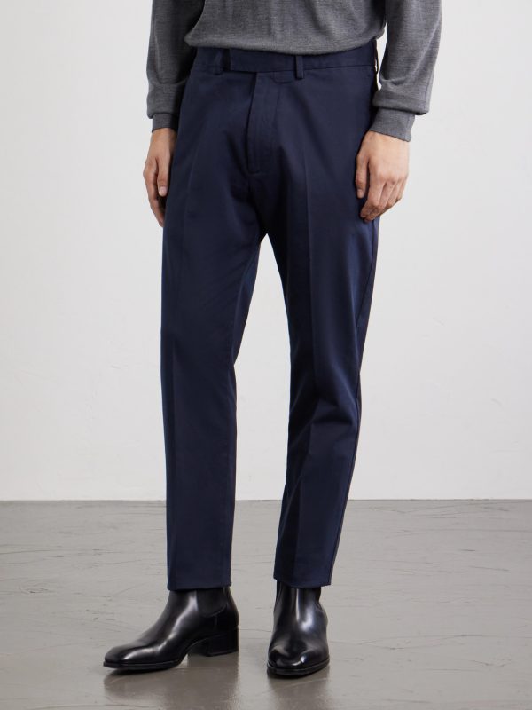 Tapered Cotton-Blend Twill Trousers - FR Tapered Cotton-Blend Twill Trousers - FR