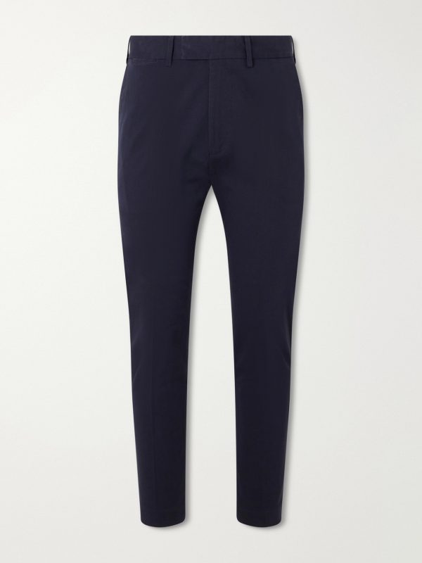 Tapered Cotton-Blend Twill Trousers Tapered Cotton-Blend Twill Trousers