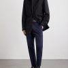 Tapered Cotton-Blend Twill Trousers - OU Tapered Cotton-Blend Twill Trousers - OU