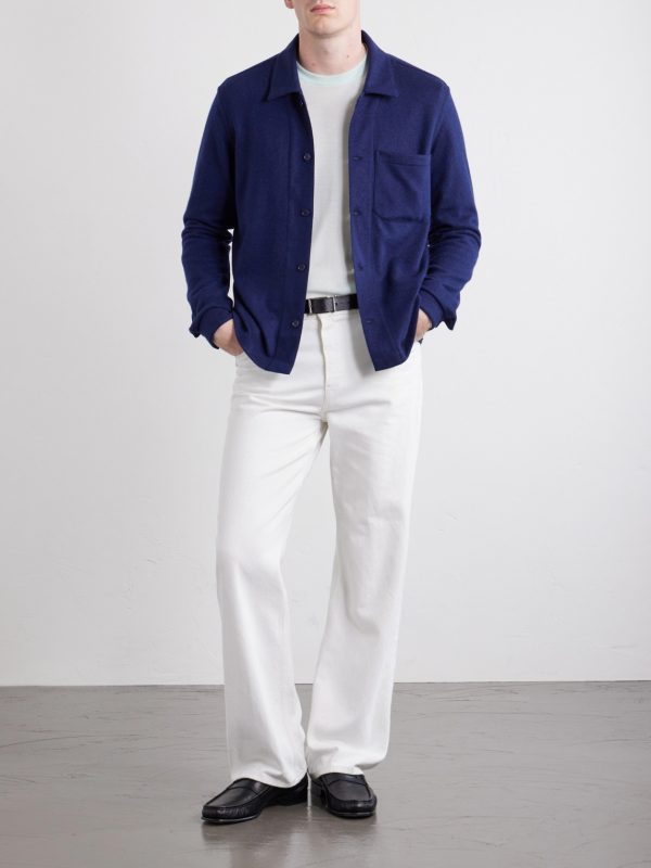 Logo-Embroidered Cashmere Shirt - OU Logo-Embroidered Cashmere Shirt - OU