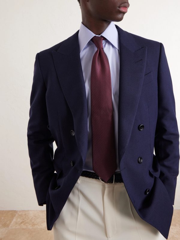 7cm Silk-Jacquard Tie - FR