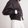 Leather-Trimmed Wool and Silk-Blend Jacket - CU Leather-Trimmed Wool and Silk-Blend Jacket - CU
