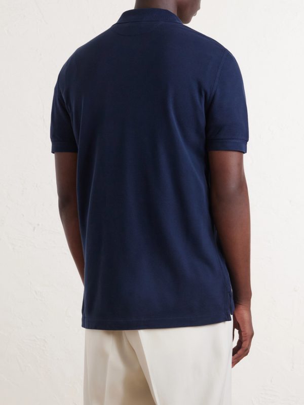 Slim-Fit Lyocell and Cotton-Blend Piqué Polo Shirt - BK Slim-Fit Lyocell and Cotton-Blend Piqué Polo Shirt - BK