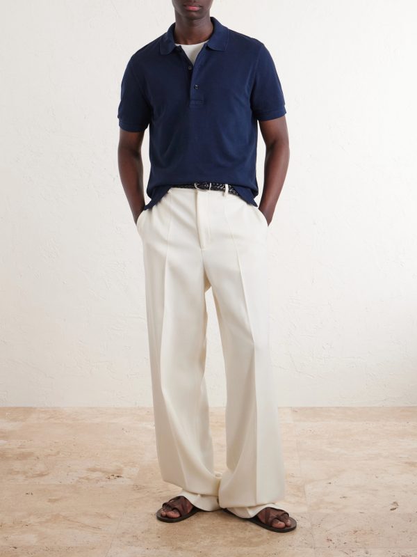 Slim-Fit Lyocell and Cotton-Blend Piqué Polo Shirt - OU Slim-Fit Lyocell and Cotton-Blend Piqué Polo Shirt - OU