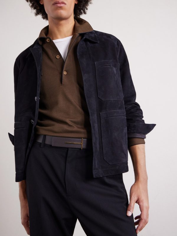 Piped Silk and Cotton-Blend Piqué Polo Shirt - CU Piped Silk and Cotton-Blend Piqué Polo Shirt - CU