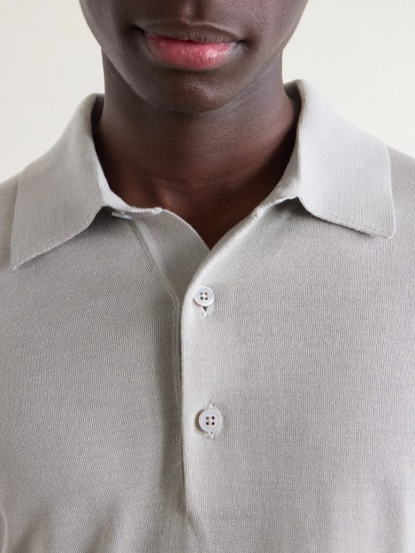 Cashmere and Silk-Blend Polo Shirt - CU Cashmere and Silk-Blend Polo Shirt - CU
