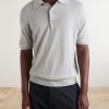 Cashmere and Silk-Blend Polo Shirt - FR Cashmere and Silk-Blend Polo Shirt - FR