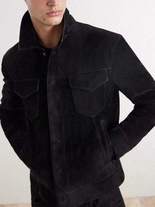 Slim-Fit Suede Jacket - CU