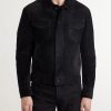 Slim-Fit Suede Jacket - FR