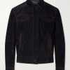 Slim-Fit Suede Jacket