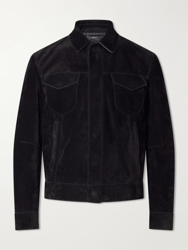 Slim-Fit Suede Jacket