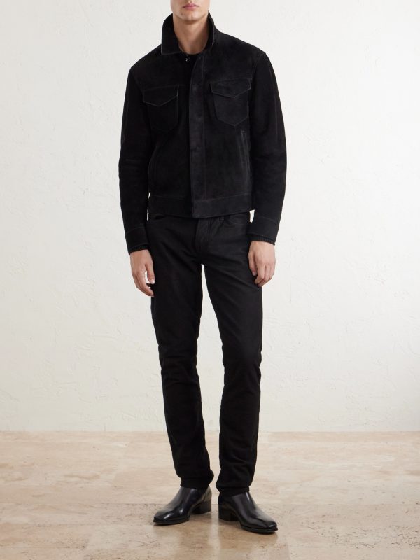 Slim-Fit Suede Jacket - OU