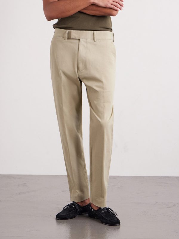 Tapered Cotton-Blend Twill Trousers - FR Tapered Cotton-Blend Twill Trousers - FR