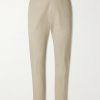Tapered Cotton-Blend Twill Trousers Tapered Cotton-Blend Twill Trousers