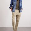 Tapered Cotton-Blend Twill Trousers - OU Tapered Cotton-Blend Twill Trousers - OU