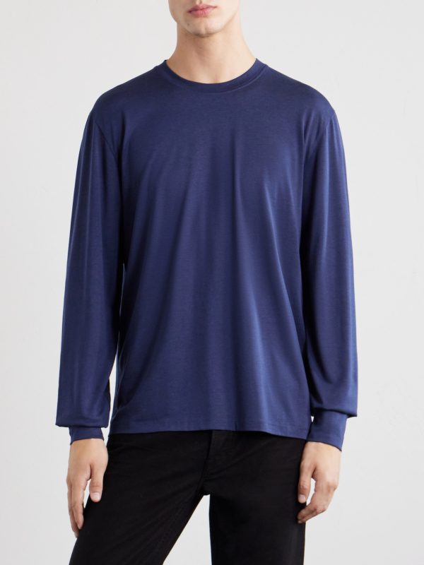 Lyocell and Cotton-Blend Jersey T-Shirt - FR Lyocell and Cotton-Blend Jersey T-Shirt - FR
