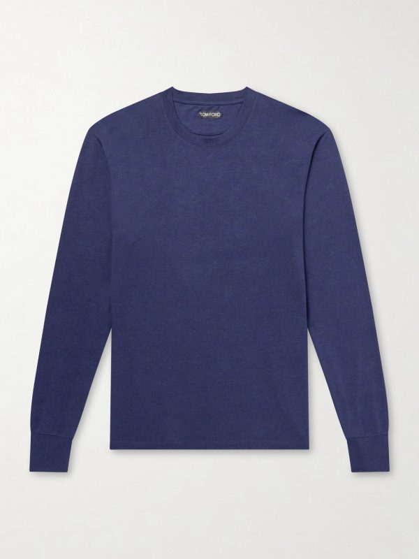 Lyocell and Cotton-Blend Jersey T-Shirt Lyocell and Cotton-Blend Jersey T-Shirt