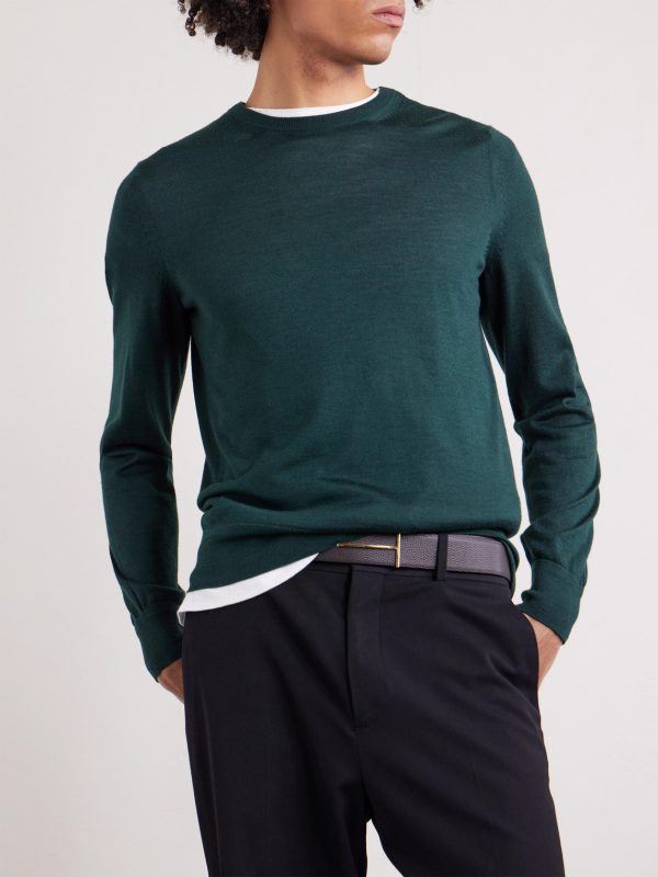 Slim-Fit Cashmere and Silk-Blend Sweater - FR Slim-Fit Cashmere and Silk-Blend Sweater - FR