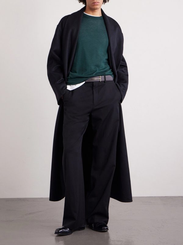 Slim-Fit Cashmere and Silk-Blend Sweater - OU Slim-Fit Cashmere and Silk-Blend Sweater - OU